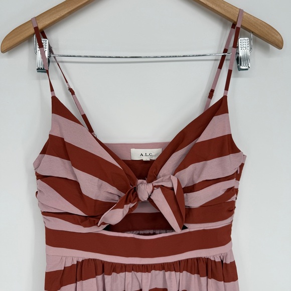 A.L.C Laurel Striped Cutout Dress Size 4 - Picture 3 of 7